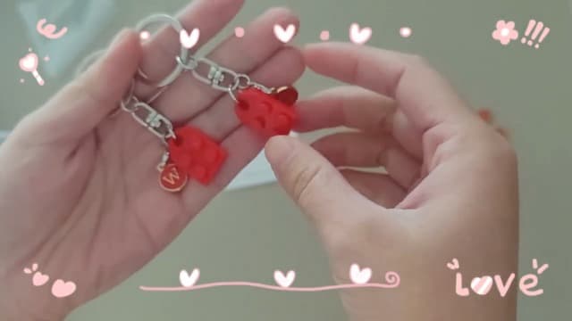 Personalized Brick Matching Heart Keychains - Valentine's Gifts for Mom, Dad, Couple, Boyfriend, Girlfriend, Lovers