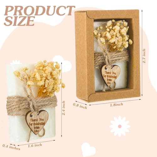 Demissle 30 Pcs Mini Scented Soap Wedding Party Favors Gifts Baby Shower Bridal Shower Handmade Natural Soap Favors for Guests in Bulk for Wedding Souvenirs Engagement Party(White)