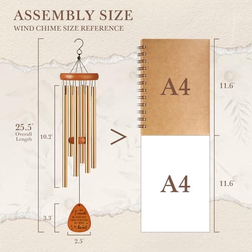 Aurahouse Best Friend Birthday Gifts for Women, Friendship Wind Chimes Gifts for Best Friend Woman Men Long Distance, Bestie Friend Birthday Gift for Women Friendship, Friendsgiving Gift