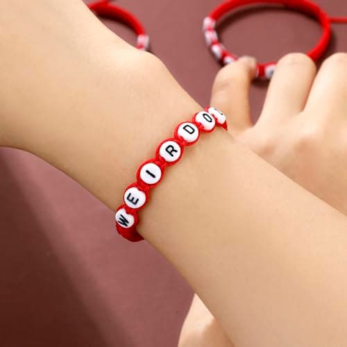 ANZWTLOYY Weirdo BFF Friendship Bracelets for 3 Handmade CHISMOSA Matching String Bracelets for Best Friends Couples Women Men