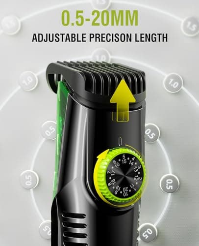 SHPAVVER Beard Trimmer for Men: Vacuum Mustache Trimmer for Less Mess -IPX7 Waterproof- Rechargeable Electric Beard Cutting Kit with Adjustable Length Comb-Built-in Vacuum for Sideburns/Stubble