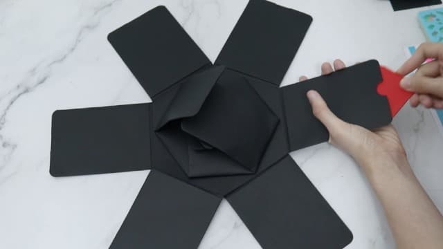 RECUTMS Explosion Box DIY Scrapbooking Set Handmade Photo Album Mothers Day Gifts,Gift Box with 6 Faces for Christmas Gift Wedding Memory Book (6 Sides)