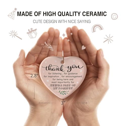 YZEXEZY Thank You Being A Part of My Journey Ornament Keepsakes- Appreciation Gifts,Thank You Gifts Farewell Gift for Women Friends Manager Coworkers Boss Teacher with Gift Box