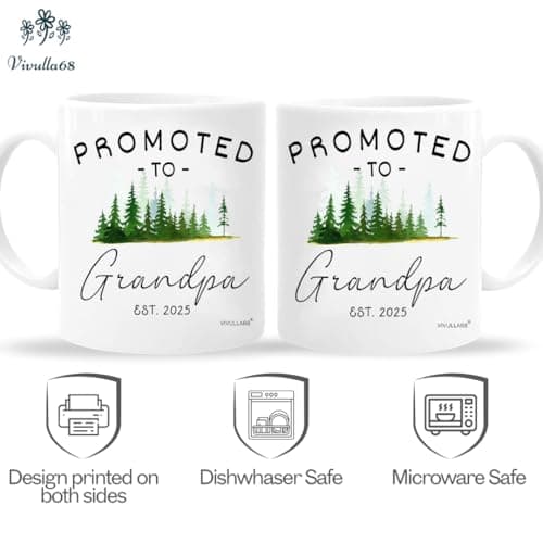 Christmas Gifts For First Time Grandparents, Promoted To Grandma And Grandpa Mugs Est 2025, Grandparents Baby Announcement, Pregnancy Announcement Mug, Grandparent To Be Gifts, New Grandparent Gift