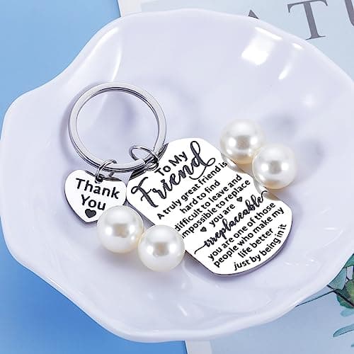 Gift for Best Friend Women Men Friendship Gift for Him Her Christmas Birthday Graduation Gifts for Friends Sentimental To My Friend Keychain Thank You Gifts Bestie
