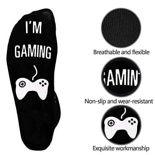 NDLBS Funny Christmas Gifts Novelty Gaming Socks Christmas Stocking Stuffers for Men Teens Boys Kids Him Adult Xmas Gifts
