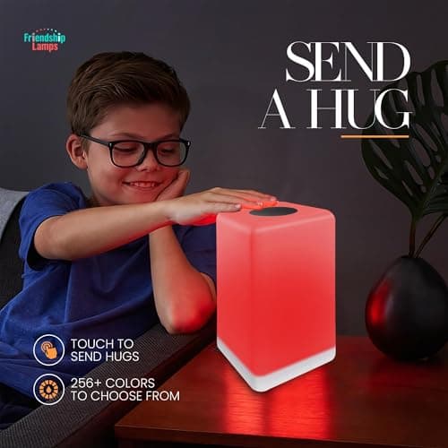 Friendship Lamp FriendLi by Filimin - Subscription Required Wi-Fi LED Light for Long Distance Touch Lamp, Present for Best Friend, Relationship, Family, Unique Gifts, Easy App Setup - Set of 2