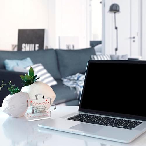 Gifts for Grandpa - Engraved Acrylic Block Puzzle Gift 3.35 x 2.76 inch - Novelty Birthday, Christmas, Valentine's Gifts