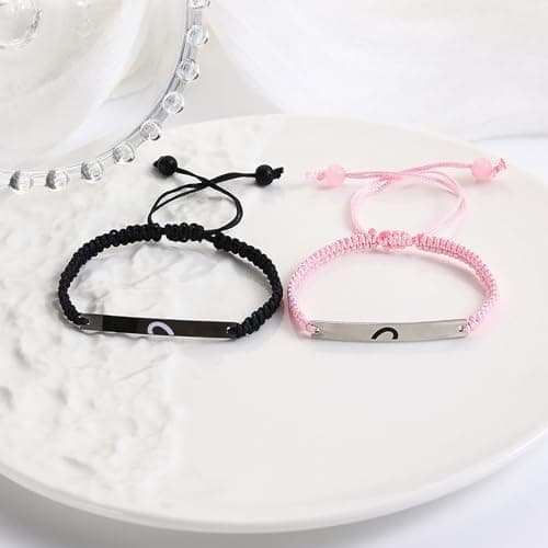 Matching Heart Bracelets for Dad Daughter Birthday Valentine's Father's Day Gifts Christmas Gifts