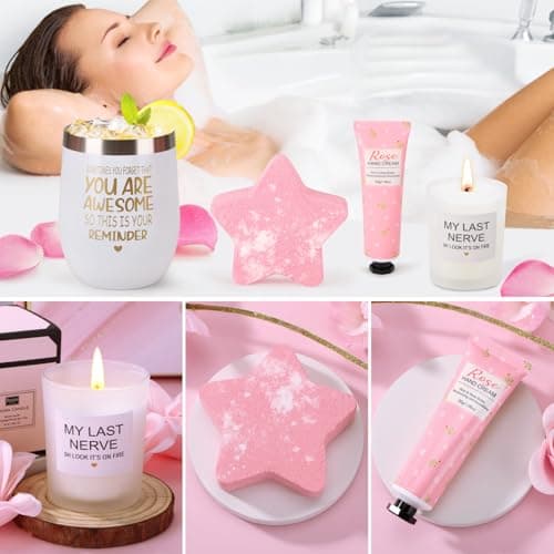 Best Friend Birthday Gifts for Women Self Care Package, Funny Friendship Gifts for Friends Female Bestie BFF Sisters, Christmas Gift for Bestfriend Mom Her Wife Girlfriend, Unique Spa Gift Baskets