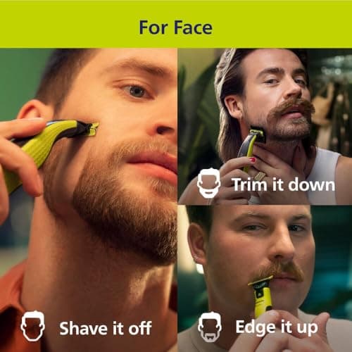 Norelco Philips Norelco OneBlade 360 Hybrid Face, Electric Beard Trimmer and Shaver, with 360 Blade Technology, 1x 360 Blade for Face, 5in1 Adjustable Comb, Model QP2724/90