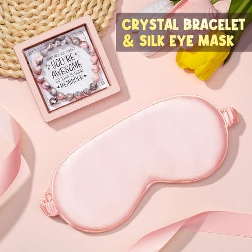 Birthday Gifts for Women Friendship, Unique Happy Birthday Gifts Basket for Mom Her Best Friend Sister Wife Girlfriend Coworker, Luxury Self Care Box Rose Relaxing Spa Gifts Set for Women with Blanket