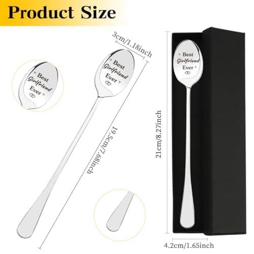 Cool Birthday Gifts for Girlfriends Women, Best Girlfriend Gifts for Gf, Christmas Gift for Girlfriend Romantic, Cute Valentines Day Mothers Day Graduation Spoon Gift for Girlfriends Birthday Unique