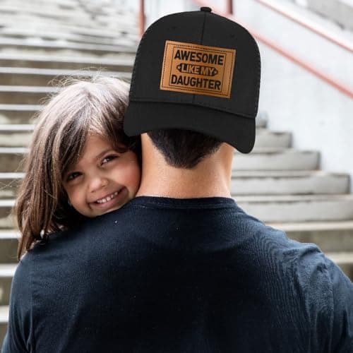 Gifts for Dad from Daughter - Funny Father Hat for Christmas - Dad Birthday Gifts from Daughter - Adjustable Fit, Comfortable Cotton, Perfect Present for Awesome Father Daughter Trucker Hat