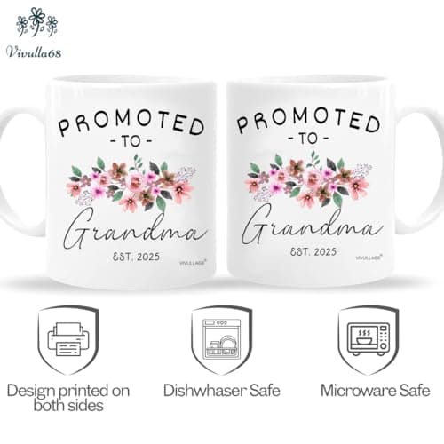 Christmas Gifts For First Time Grandparents, Promoted To Grandma And Grandpa Mugs Est 2025, Grandparents Baby Announcement, Pregnancy Announcement Mug, Grandparent To Be Gifts, New Grandparent Gift