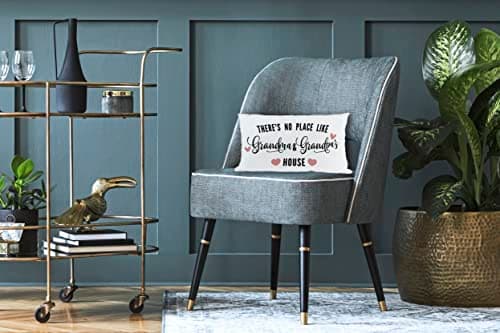 There's No Place Like Grandma and Grandpa's House Soft Throw Pillow Covers 20x12 Inch Grandparents Day Gift Fathers Day，Mothers Day for Grandma, Grandpa's