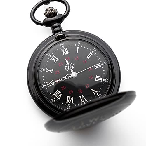 Engraved Pocketwatch for Husband or Boyfriend - I Will Love You Until the End of Time