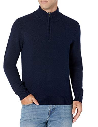 Amazon Essentials Men's Long-Sleeve Soft Touch Quarter-Zip Sweater