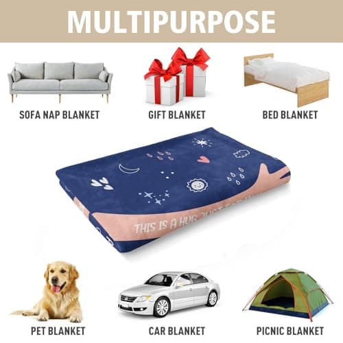 Craftique I Love You Gifts for Him Her - Soft Blanket with Love Hug - Long Distance Relationship Gifts, Anniversary/Birthday Gift for Boyfriend Girlfriend Friend