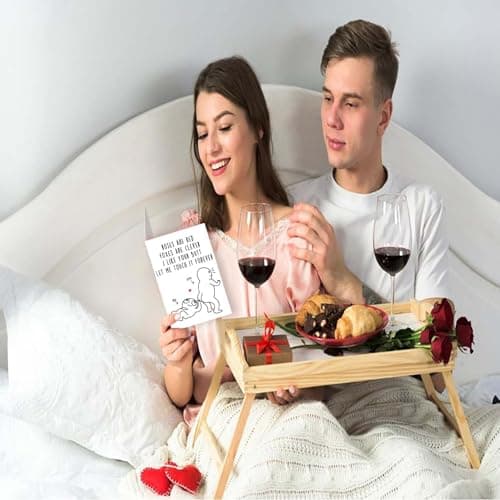Huameigf Romantic Valentines Day Card for Wife Husband, Naughty Valentine's Day Gifts Ideas for BF GF, Cute Anniversary Birthday Card for Women Men, Rude Touch Your Butt Card