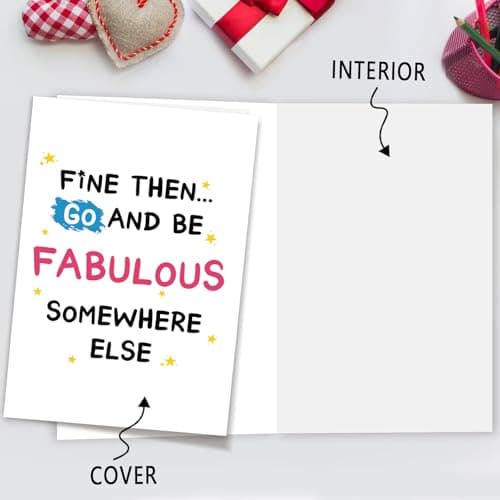 Funny Leaving Card for Coworker, Retirement Going Away Card for Coworker, Farewell Cards for Friend, Gift for Colleague Leaving, Be Fabulous Somewhere Else