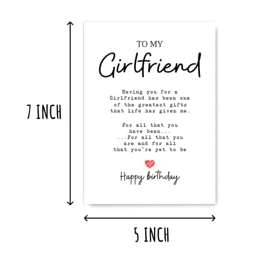 To My Girlfriend - Girlfriend Birthday Card - Girlfriend Is The Greatest Gifts In My Life - Birthday Card For Girlfriend - Gift For Girlfriend Card