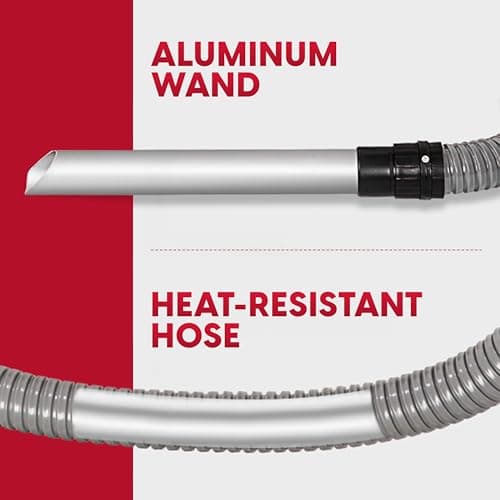 Vacmaster Vac EAV508S 1102 5-Gallon 3.5 Peak HP Premium Stainless Steel Ash Vacuum, Red Edition