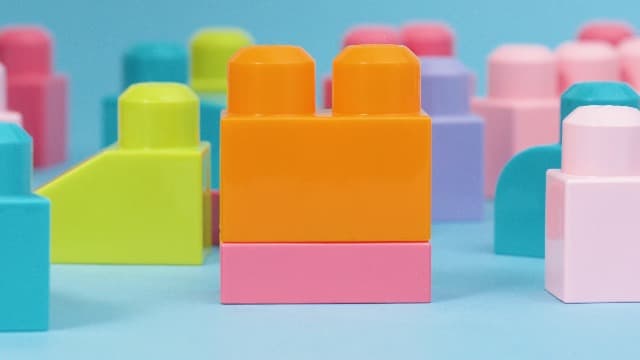 MEGA BLOKS First Builders Toddler Blocks Toys Set, Big Building Bag Collection with 80 Pieces and Storage, Pink, Ages 1+ Years