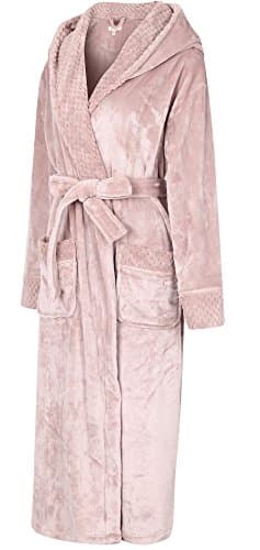 Richie House Women's Plush Soft Warm Fleece Bathrobe Robe RH1591