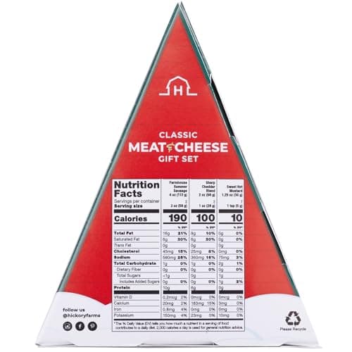 Hickory Farms Meat and Cheese Stocking Stuffer - Gift Basket - 4 Pack| Gourmet Charcuterie Food Christmas Gift | Perfect for the Holiday