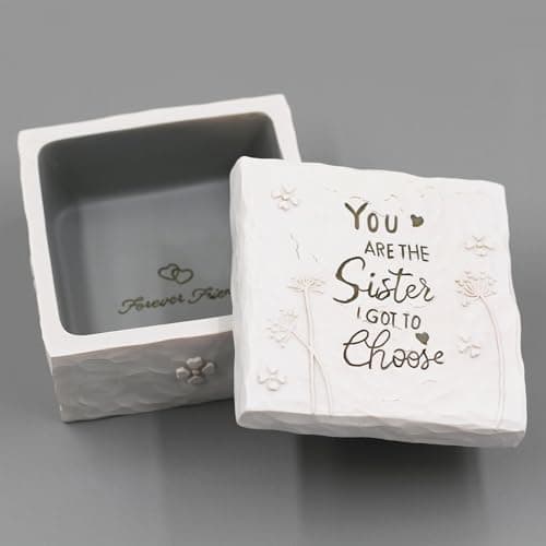 BORLESTA Gifts for Friends - Friend Gifts for Women, Friend Christmas Birthday Gifts for Friends - You're The Sister I Got to Choose - Sister Gifts from Sister, Friendship Hand-Painted Keepsake Box