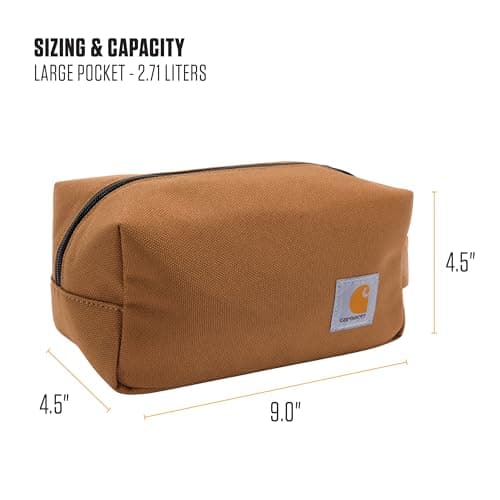 Carhartt Durable Travel Kit, Organize Essentials W/the Water Resistance Free Toiletry Bag