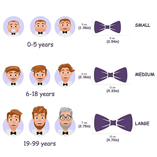 Bow Tie House Real Silk Classic Pre-Tied Bow Tie Formal Solid Tuxedo with Gift Box