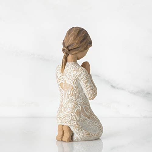 Willow Tree Prayer of Peace (Lighter Skin), Seeking The Quiet Within, Expresses Sympathy, Comfort, Remembrance, Healing, Sculpted Hand-Painted Figure