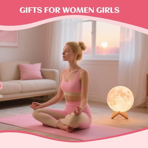 CPLA Moon Lamp Upgrade 128 Colors, Gifts for Women Men Friends Her Mom Sister, Christmas, Birthday, Anniversary, House Warming Gifts New Home, Diameter 6 inch