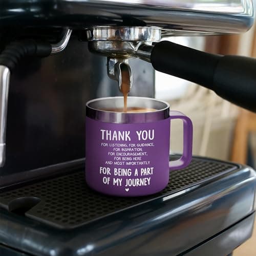 Gossby 14oz Insulated Coffee Tumbler Mug - Thank You for Listening - Thank You, Appreciation, Birthday Gift for Women, Men, Teacher, Boss, Coworker, Friend - Travel Cup with Lid, Straw