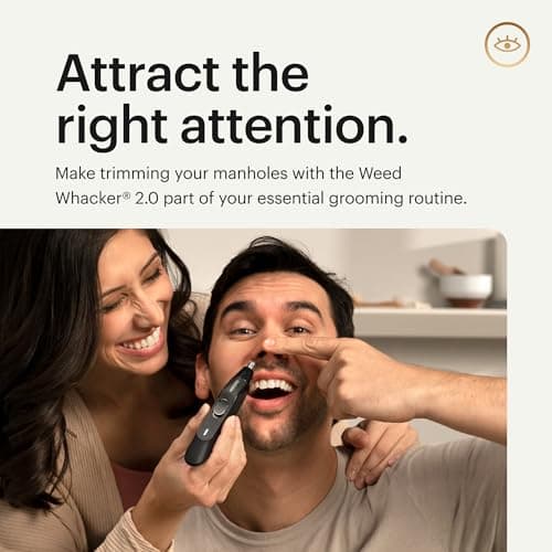 MANSCAPED MANSCAPED® The Weed Whacker® 2.0 Electric Nose & Ear Hair Trimmer – 7,000 RPM Precision Tool with Rechargeable Battery, Wet/Dry, Easy to Clean, Improved Stainless Steel Replaceable Blade