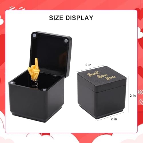 Gag Gifts for Him Her Adults,Middle Finger in a Box, Funny Gifts White Elephant Gifts for Adults, Christmas Stocking Stuffers for Men Quirky Joke Prank