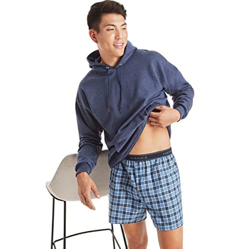 Hanes Pack, Cool & Breathable Cotton Underwear, Moisture-Wicking Boxers for Men