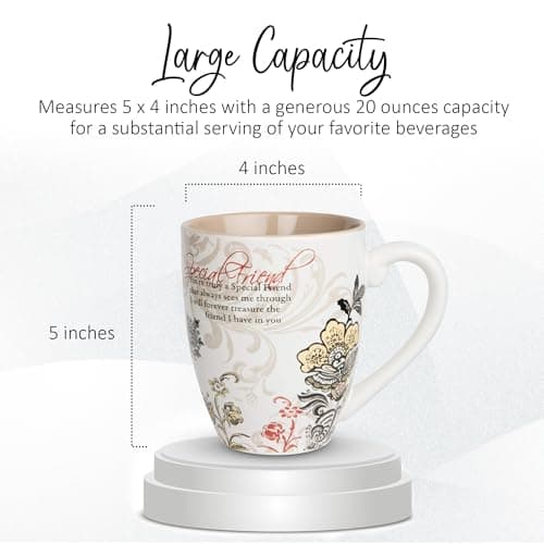 Pavilion Coffee Mugs - Mark My Words Special Friend Mug with "You're Truly A Special Friend" Text Design - Ceramic Coffee Cup for Friends, Microwave & Dishwasher Compatible - Multicolor, 20 oz