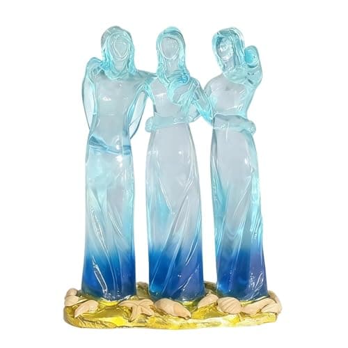 VIECDJSK Sisters Friendship Figurine, Sea Glass Style Resin Sisters Sculpture, Celebrates Friendships Memorial Gift for Women, Unique Birthday Present for Christmas Graduation Home Decor (Three Sisters)