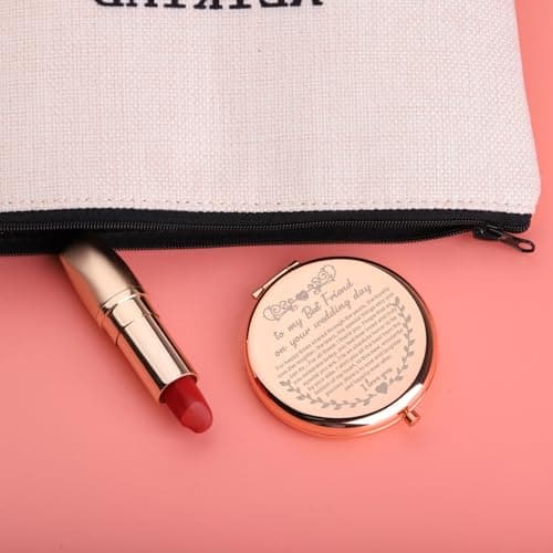 UJIMS to My Best Friend on Your Wedding Day Gifts for Bride Best Friend to Bride Makeup Mirror Wedding Gift for Bride (Best Friend to Bride Mirror)