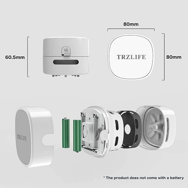 TRZLIFE Desk Vacuum Cleaner, Rechargeable and Durable Mini Desktop Vacuum with Bonus Accessories Desk Cleaner Sucks Tiny Items and Crumbs from Desktop Drawer Countertop Ideal as a White Elephant Gift