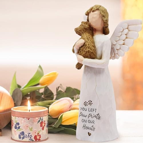 Dog Memorial Gifts for Loss of Dog Sympathy Gift - Pet Memorial Gifts for Dogs, Dogs Mom Gifts for Women, Friendship, Golden Retriever Gifts, Sculpted Hand-Painted Figure