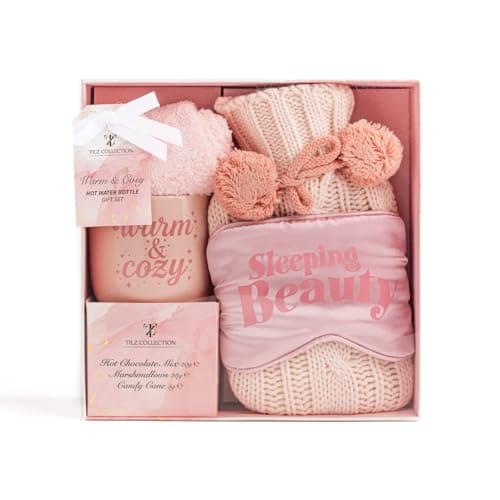 Gifts for Women - Hot Chocolate Gift Sets |Hot Cocoa Gift Sets with Mug, Mini Hot Water Bottle, Socks, Marshmallows for Hot Chocolate, Candy |Gourmet Hot Chocolate Gift Set