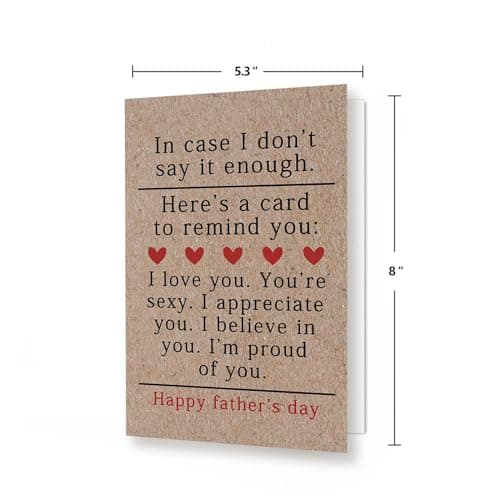 Sweet Fathers Day Cards Gifts for Boyfriend Husband, Happy Father's Day Gift from Wife Girlfriend, Wonderful Father's Day Card to My Favorite Father, Love Card