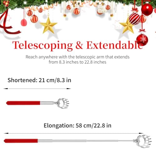 Unique Extendable Back Scratcher Gifts for Women Men Who Have Everything, Ideal Secret Santa Christmas Gifts for Dad Mom Grandma Sister Friends, Stocking Stuffers for Adults Men Women