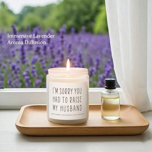 Gifts for Mother in Law, Funny Mom Dad Candles, Mother's Day Father's Day Gift for Parents in-Laws, 9OZ Lavender Soy Scented Candles for Women, Unique Christmas Birthday Gifts Valentines Day