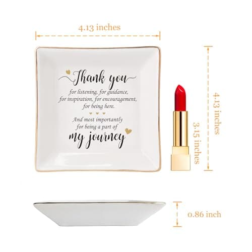 HOME SMILE Ceramic Ring Dish Jewelry Tray for Mom Sister Friends