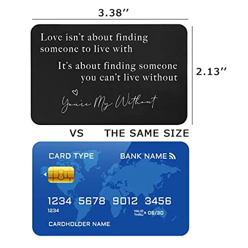 Valentine’s Day Gift for Boyfriend Husband Hubby Fiancé From Girlfriend Wife-Sentimental Engraved Wallet Insert Card Decor -Love Isn't About Finding Someone-Wedding Christmas Birthday Gifts for Men